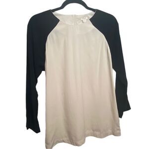 J. Crew Black & Cream Top